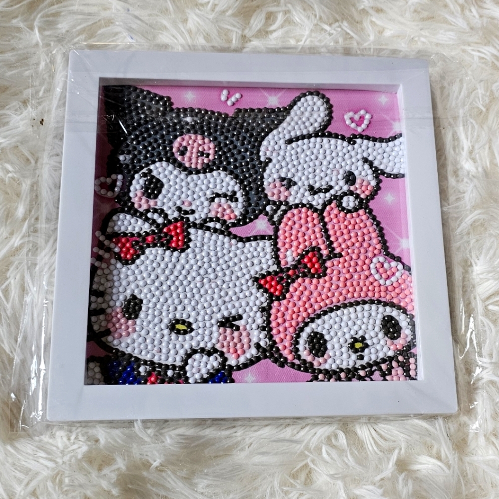 Hello Kitty & Friends Home Decor Framed Picture Sanrio Kawaii Anime Cartoon Kids